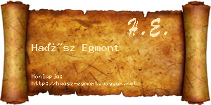 Haász Egmont névjegykártya